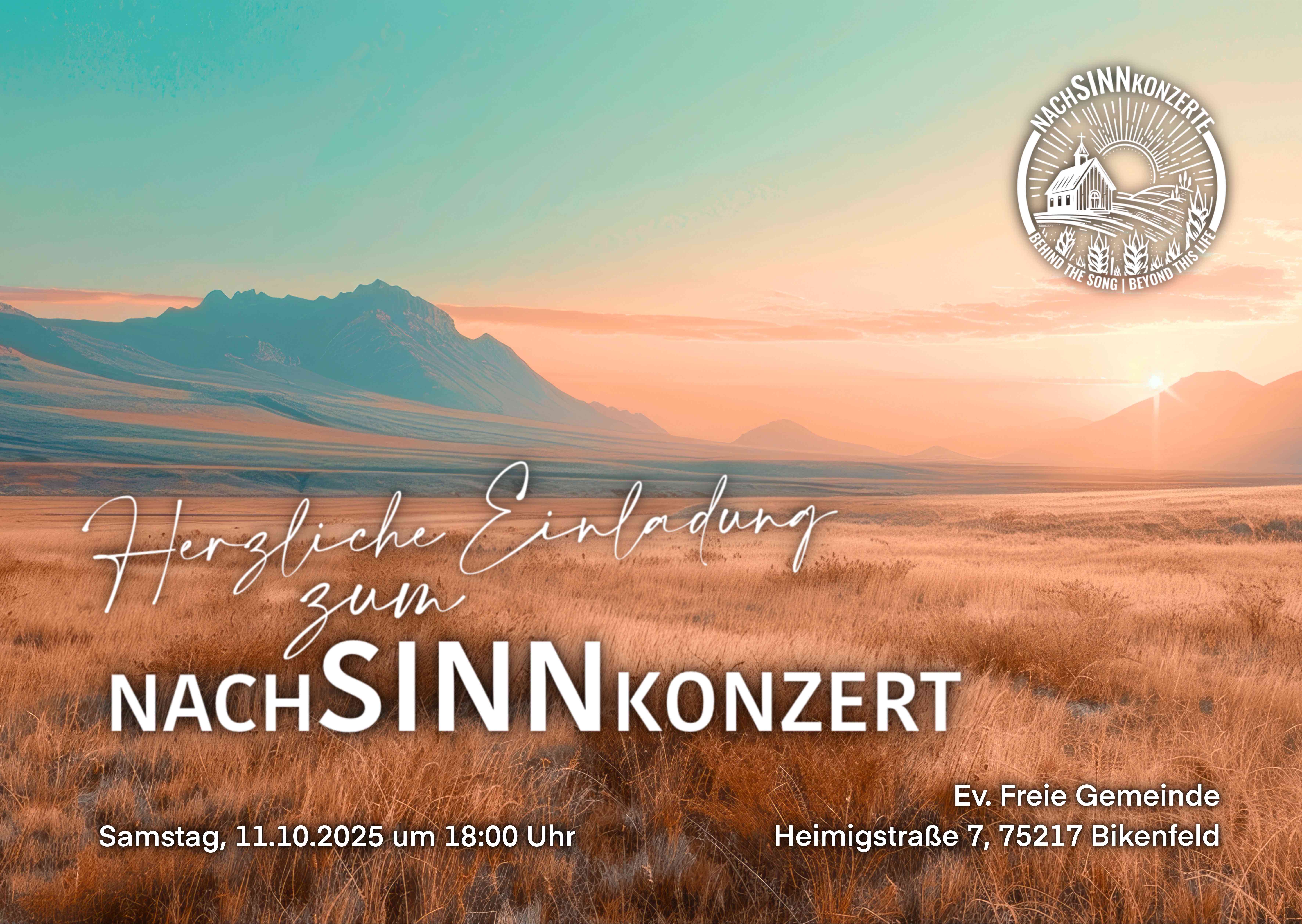 NACHSINN KONZERT - Herzliche Einladung zum NACHSINNKONZERT am 11.10.2025